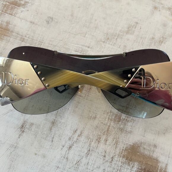 CHRISTIAN DIOR Diorito 1 Y2K Rimless Shield Sunglasses 😎 - Picture 2 of 6